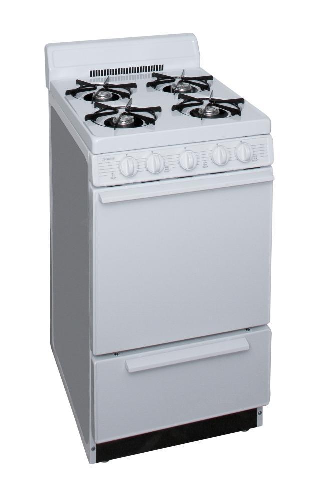 20 in. Freestanding Battery-Generated Spark Ignition Gas Range in White