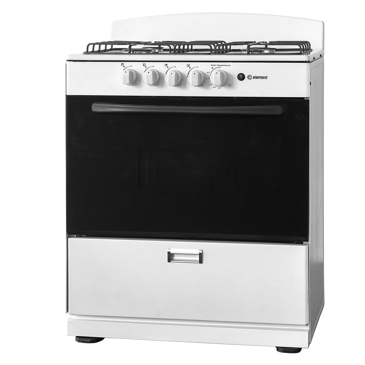 Element Electronics 4.0 cu. ft. 30", 4-Burner Gas Range (EEGR3A4MCCW)