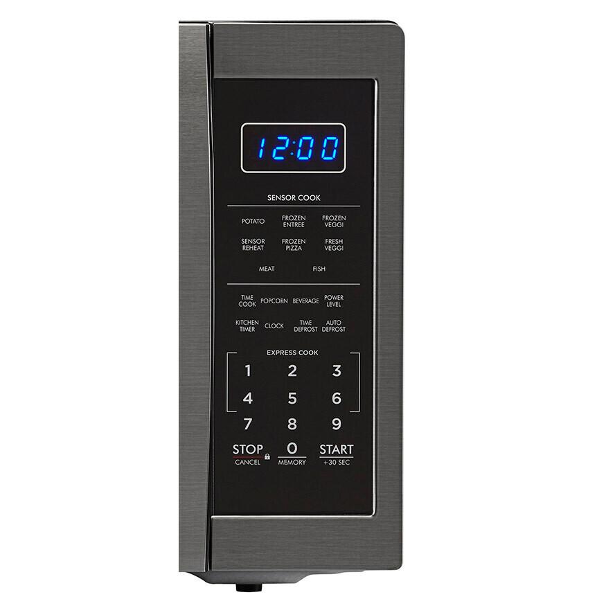 1.4 cu. ft. 1100W Sharp Black Stainless Steel Countertop Microwave Oven
