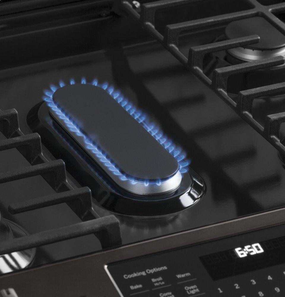 GE® 30" Slide-In Front-Control Convection Gas Range