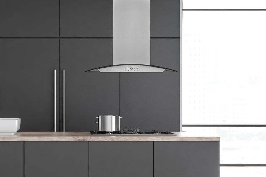 Hauslane Chef 30-in Convertible Stainless Steel Island Range Hood