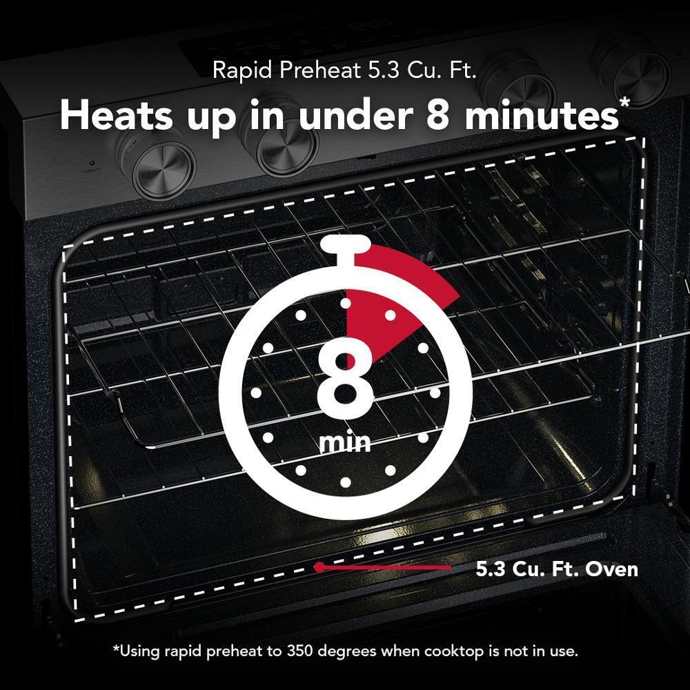 5.3 Cu. Ft. Smart Slide-in Electric Range with Convection Cooking Modes