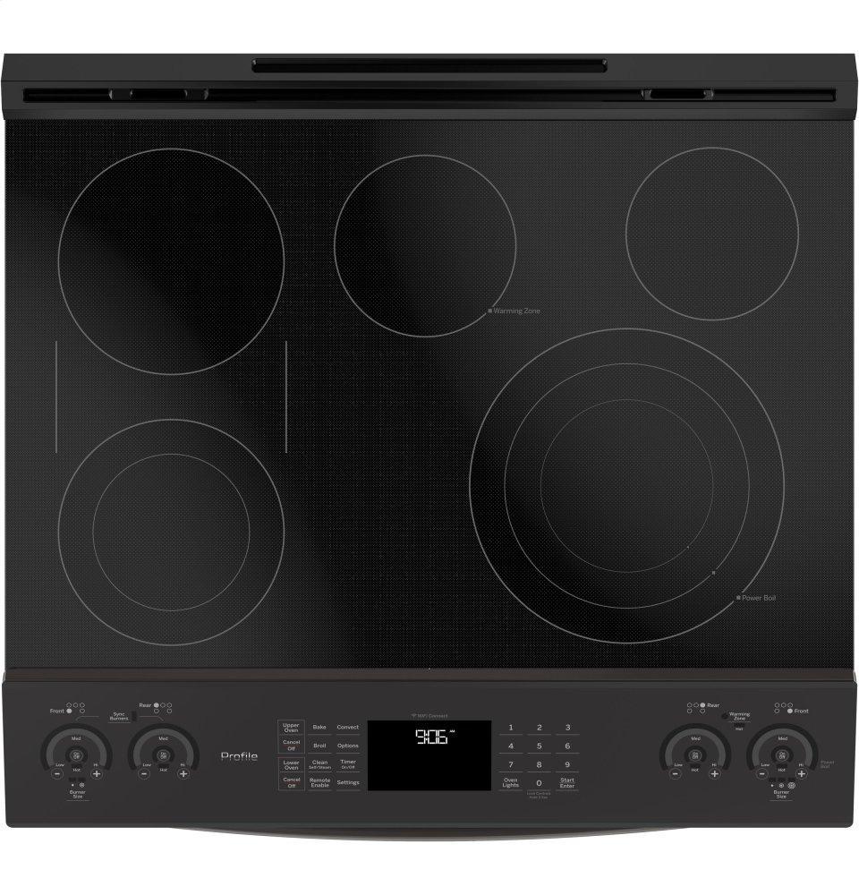 GE Profile™ 30" Smart Slide-In Electric Double Oven Convection Range