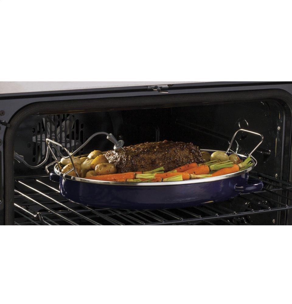 GE Profile™ 30" Smart Slide-In Front-Control Gas Double Oven Convection Range