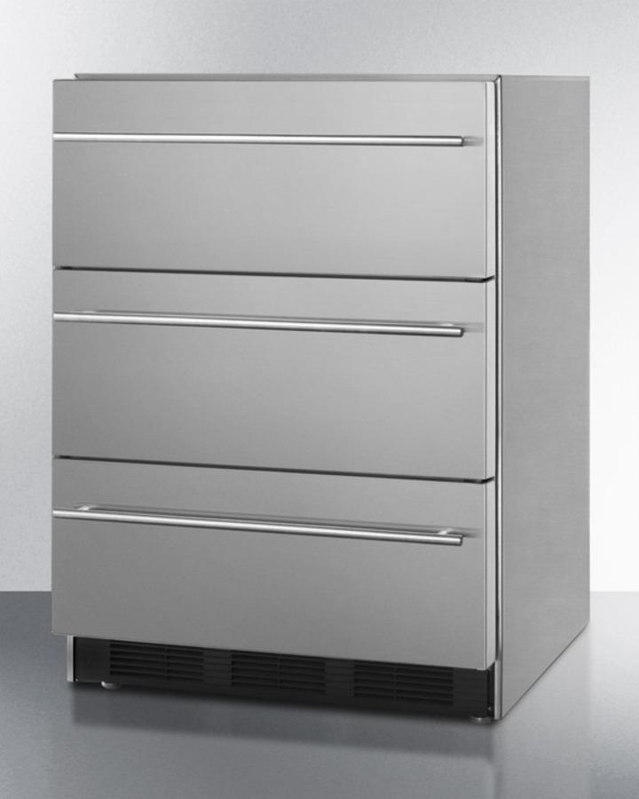 24" Wide 3-drawer All-refrigerator