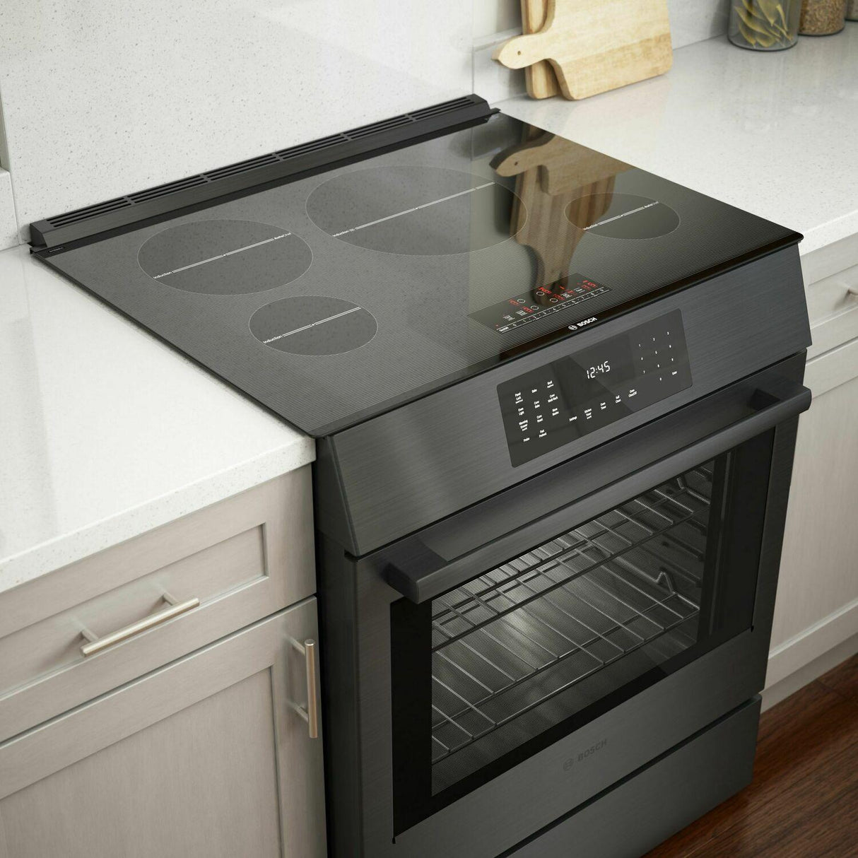 800 Series Induction Slide-in Range 30'' Black Stainless Steel HII8046U