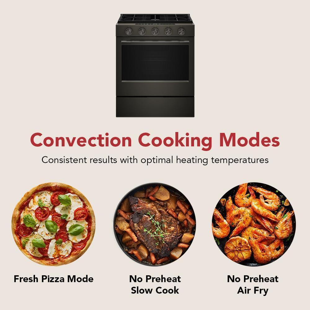 5.0 Cu. Ft. Smart Slide-in Gas Range with Convection Cooking Modes and 2-in-1 Burner