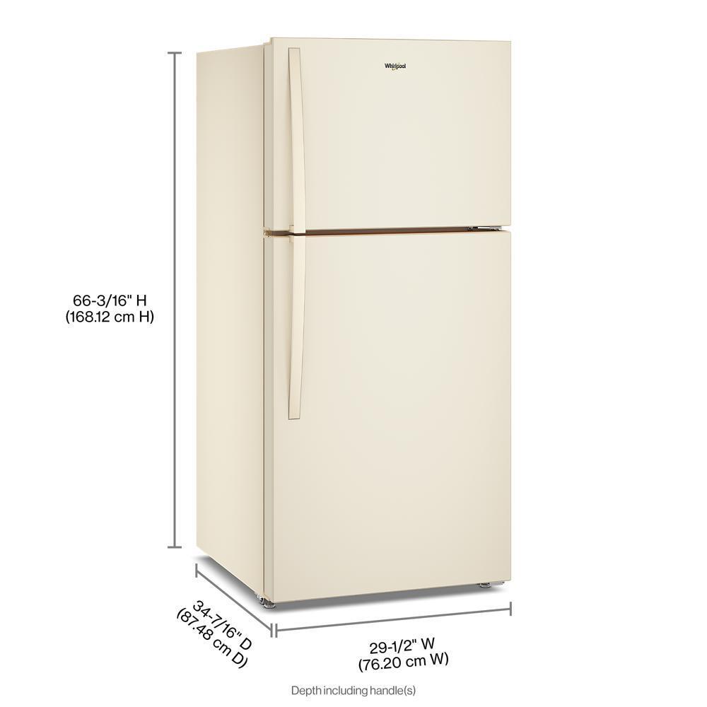 Whirlpool® 29.5-inch Wide Top Freezer Refrigerator with Total Coverage Cooling- 19.2 Cu. Ft.