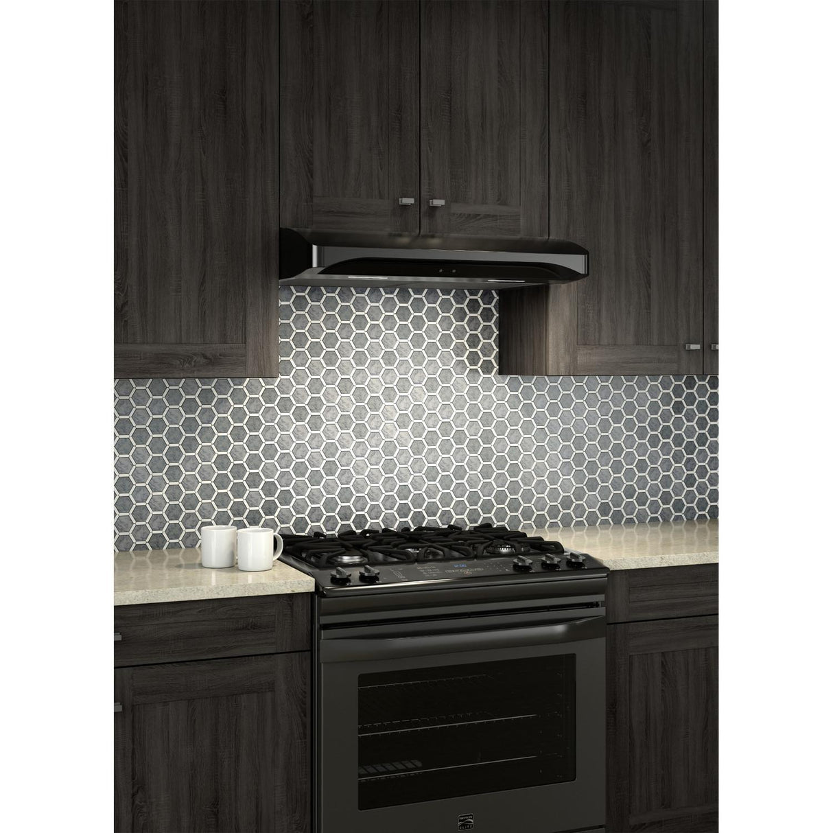 Broan® Elite 36-Inch Convertible Under-Cabinet Range Hood, Black, 375 Max Blower CFM