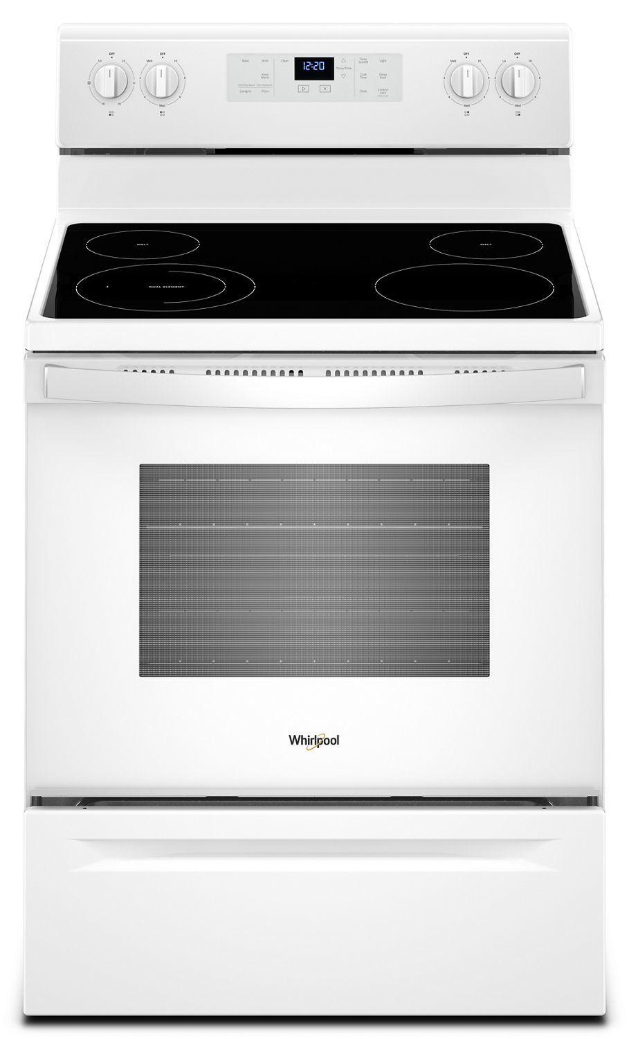 5.3 cu. ft. Freestanding Electric Range with Adjustable Self-Cleaning White