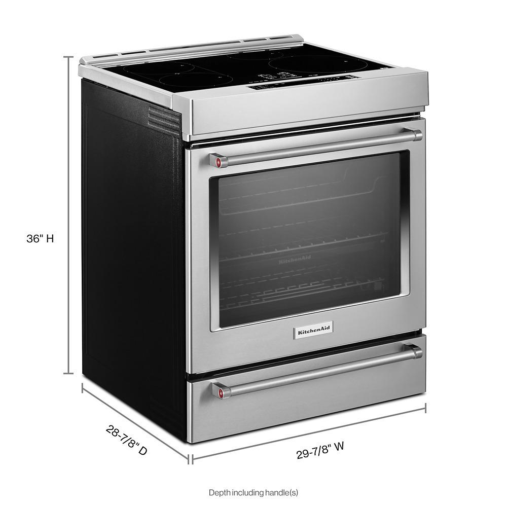 30-Inch 4-Element Induction Slide-In Convection Range with Baking Drawer