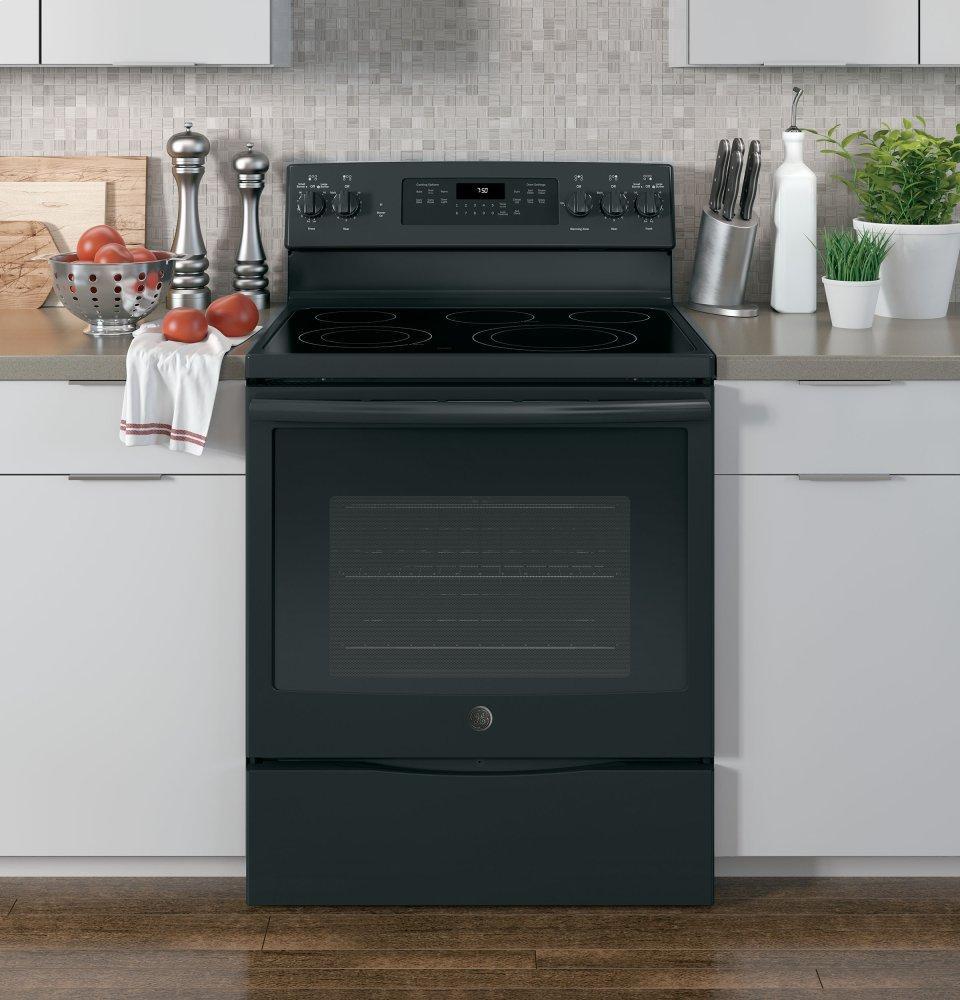 GE® 30" Free-Standing Electric Convection Range