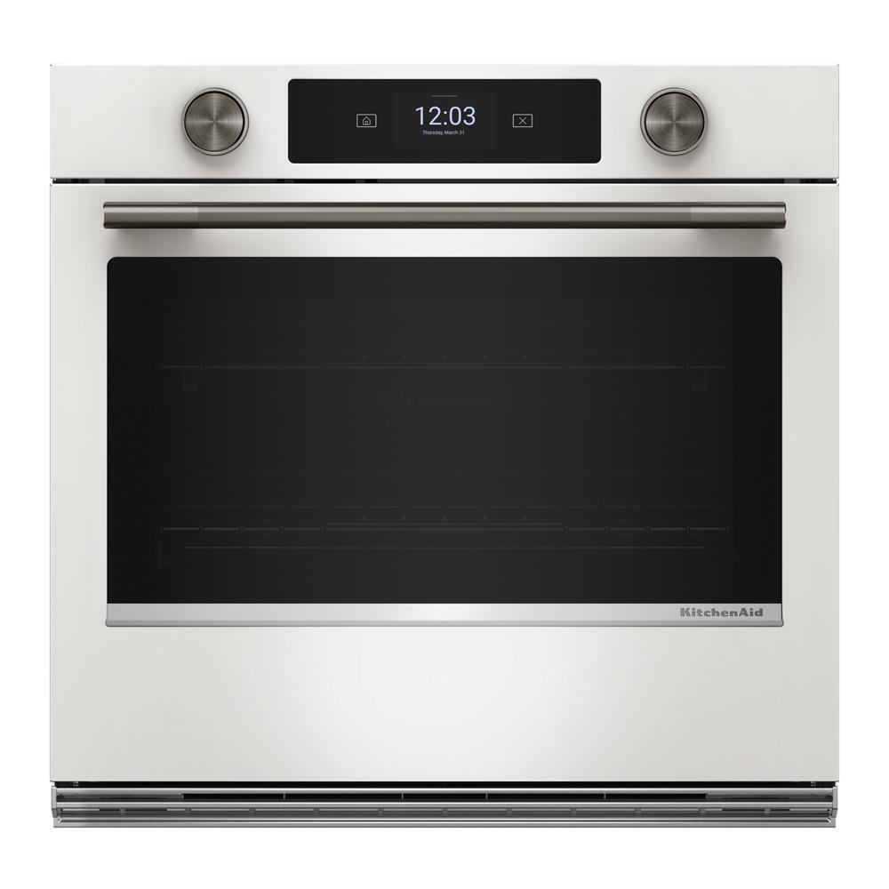 30-inch Smart Electric Single Wall Oven with Assisted Cooking Modes - Porcelain White