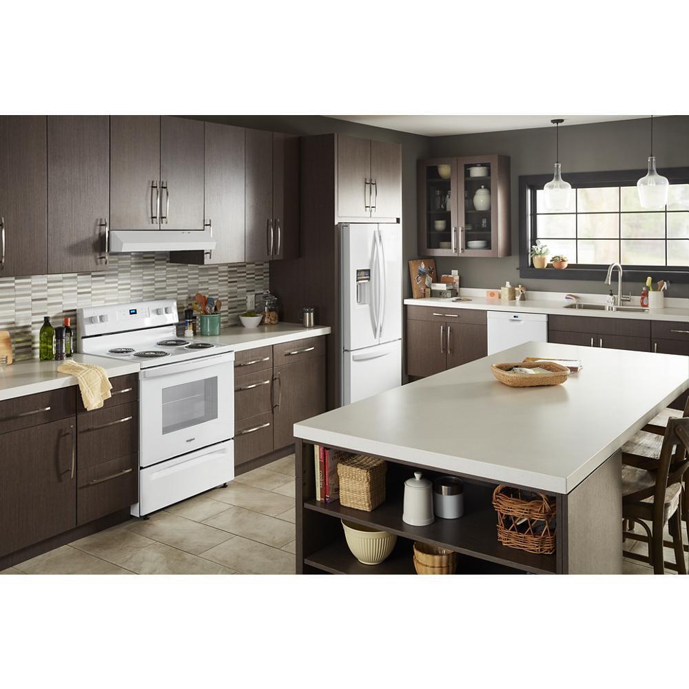 Stainless steel dishwasher with third level rack