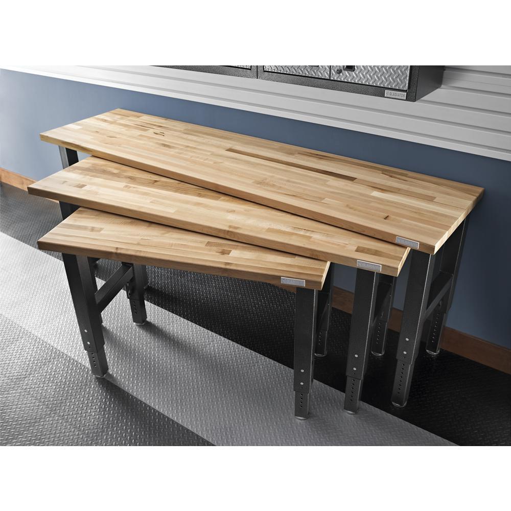 4' Adjustable Height Hardwood Workbench