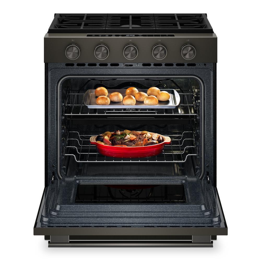 5.0 Cu. Ft. Smart Slide-in Gas Range with Convection Cooking Modes and 2-in-1 Burner