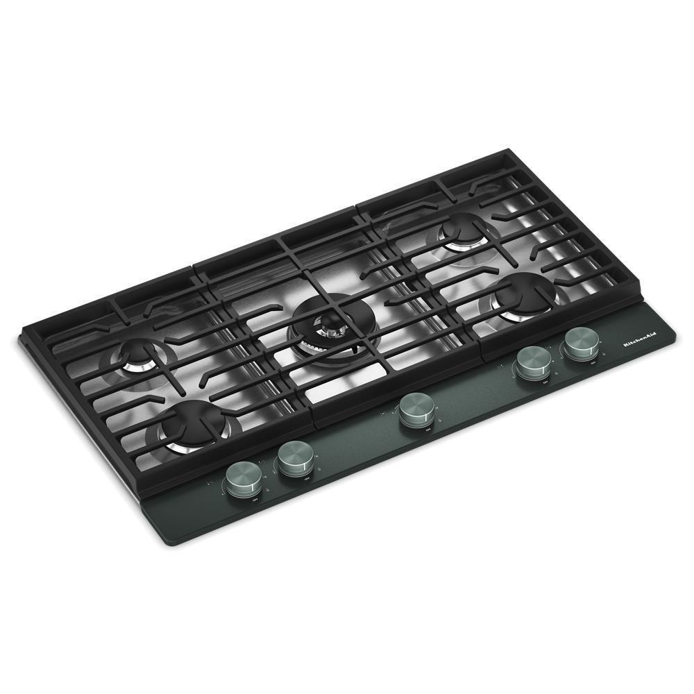 KitchenAid® 36 in. Gas Cooktop with 5 Burners and Integrated Wok Grate