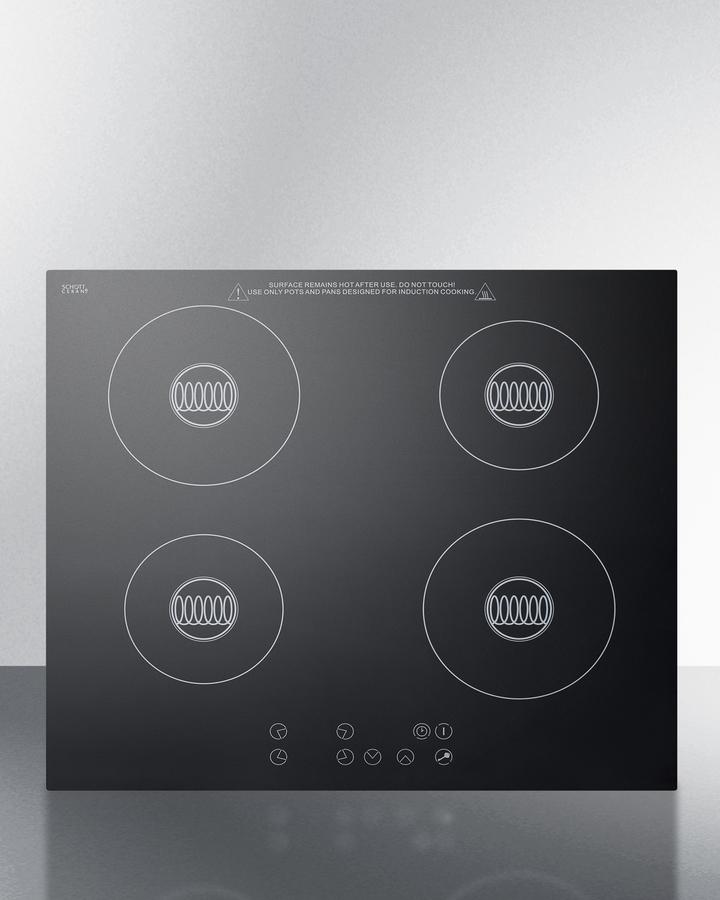 24" Wide 230-v 4-burner Induction Cooktop