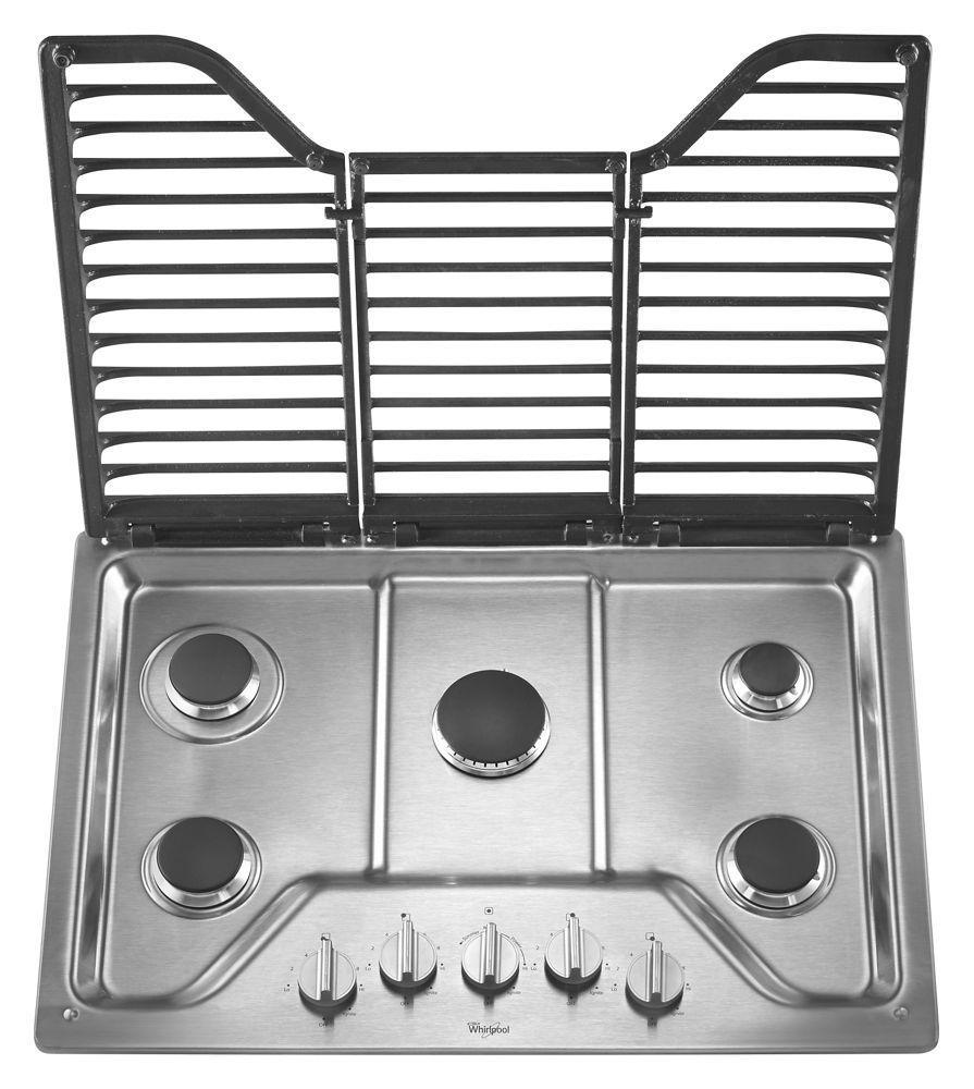 30 inch 5 Burner Gas Cooktop with EZ-2-Lift Hinged Cast-Iron Grates