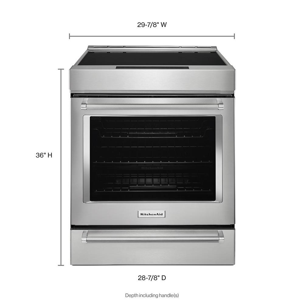30-Inch 4-Element Induction Slide-In Convection Range with Baking Drawer