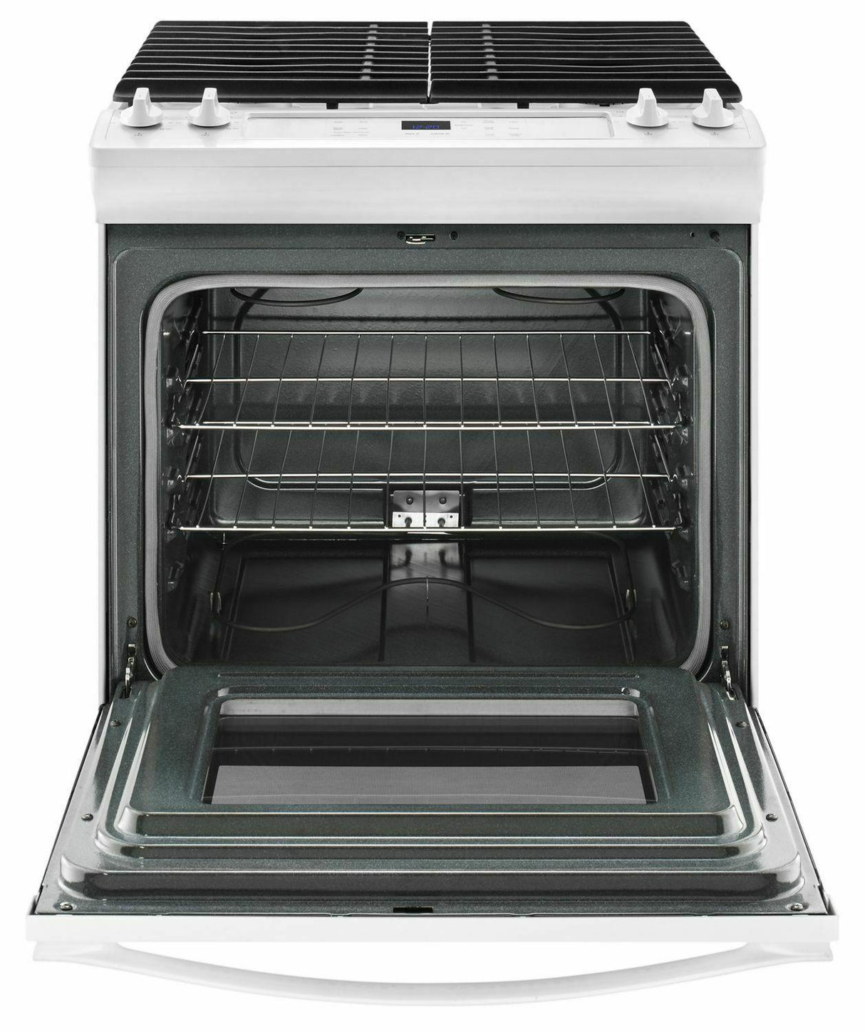 5.0 cu. ft. Front Control Gas Range with Cast-Iron Grates - White