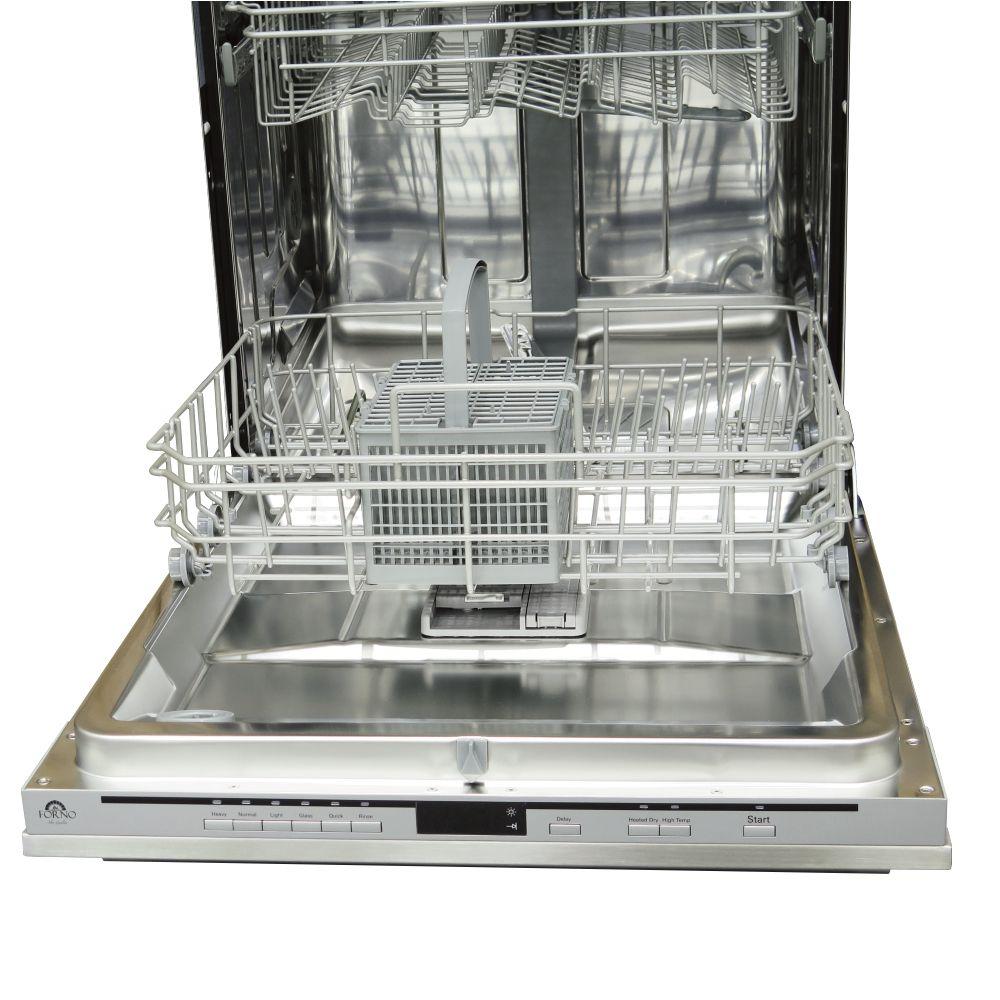 FORNO - 24" BUILT-IN DISHWASHER CABINET OR SS PANEL 12 PLACE SETTING CAPACITY