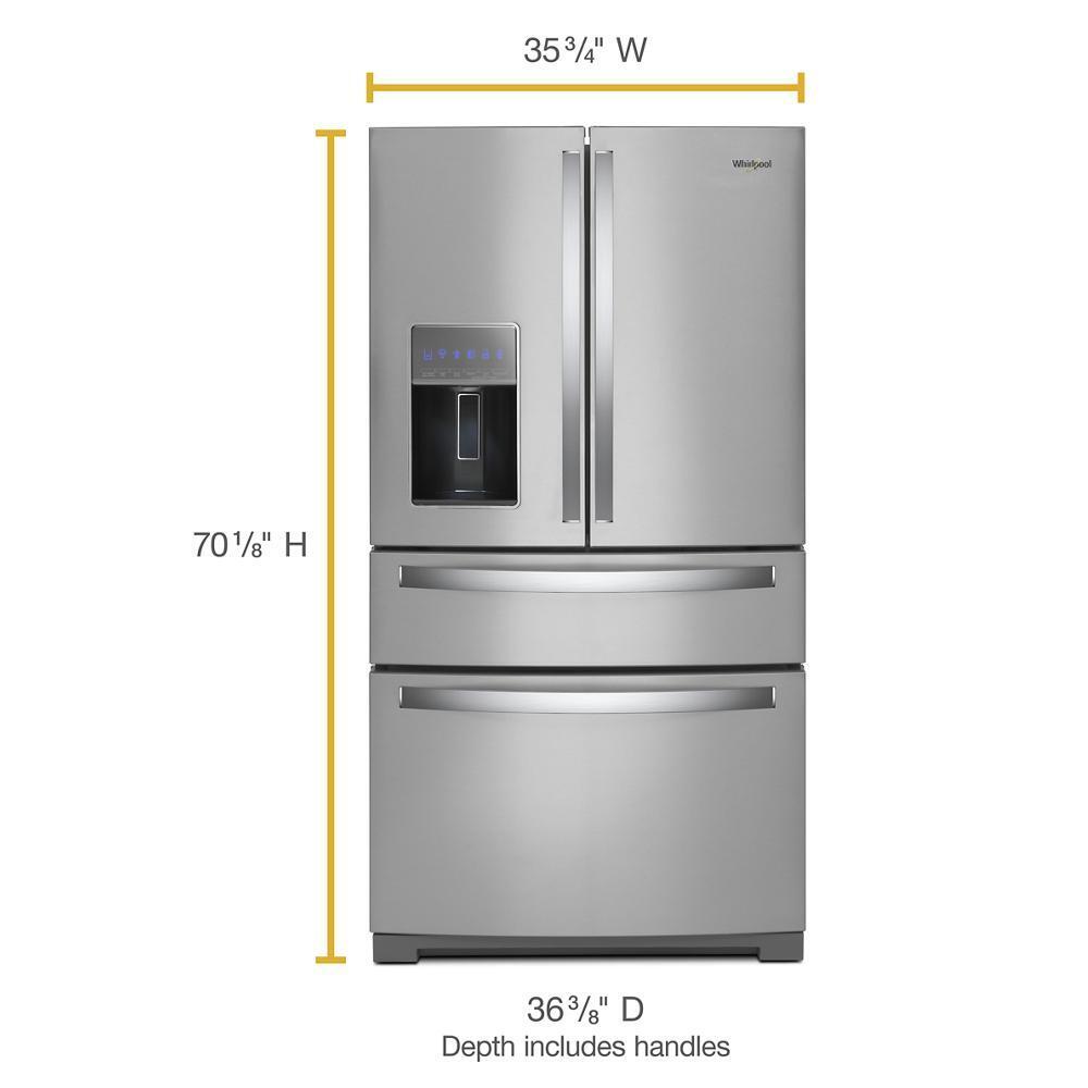 36-inch Wide 4-Door Refrigerator with Exterior Drawer - 26 cu. ft.
