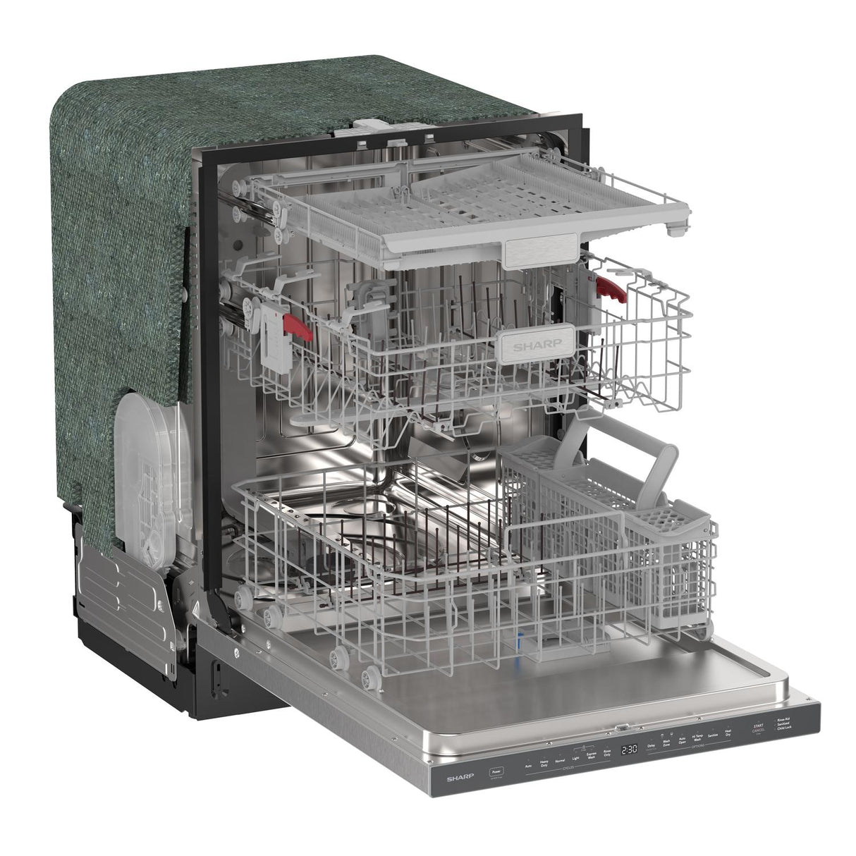 24" Top Control Stainless Steel Pocket Handle 49 dBA Dishwasher with Auto Door Open