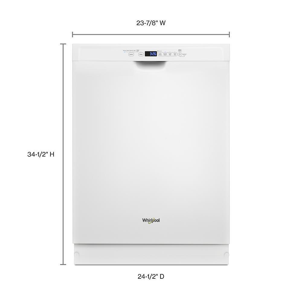 Stainless steel dishwasher with third level rack