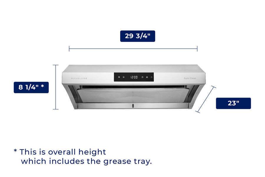 Hauslane Chef 30-in Ducted Stainless Steel Undercabinet Range Hood