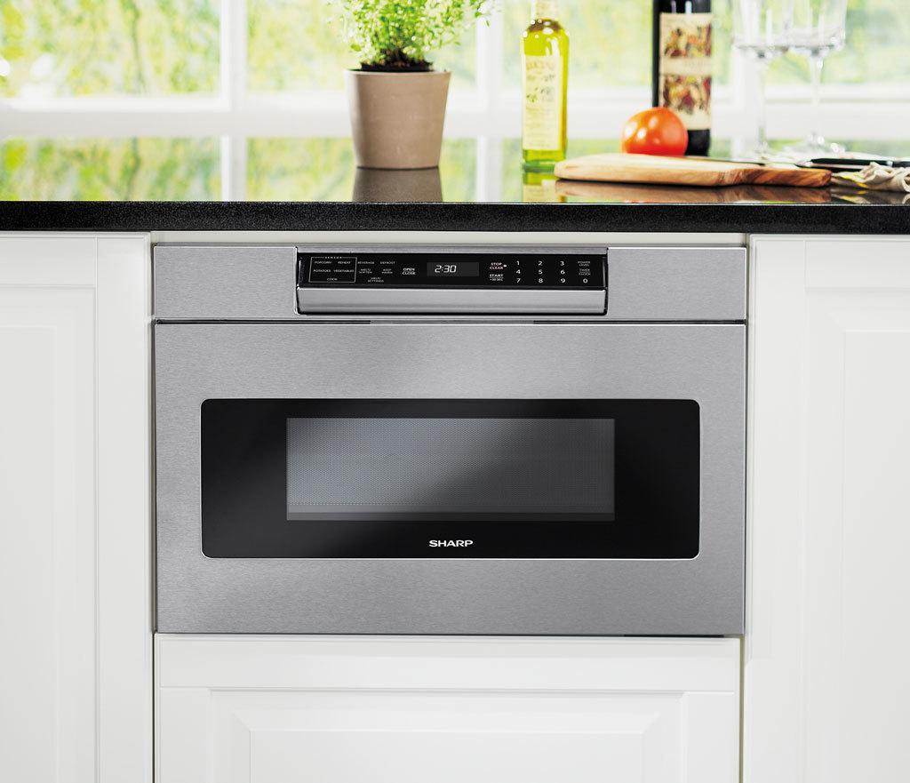 24 in. 1.2 cu. ft. 950W Sharp Stainless Steel Microwave Drawer Oven