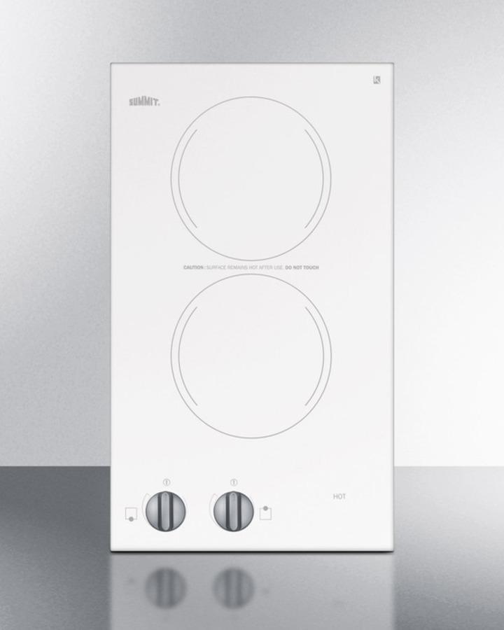 12" Wide 115v 2-burner Radiant Cooktop