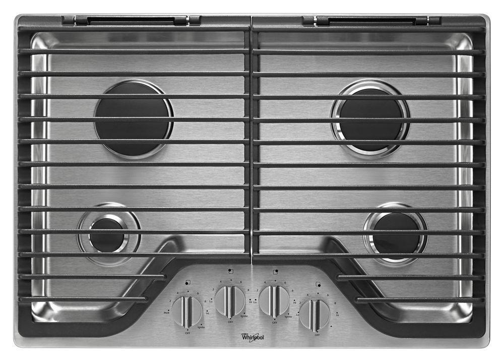 30 inch Gas Cooktop with EZ-2-Lift Hinged Cast-Iron Grates