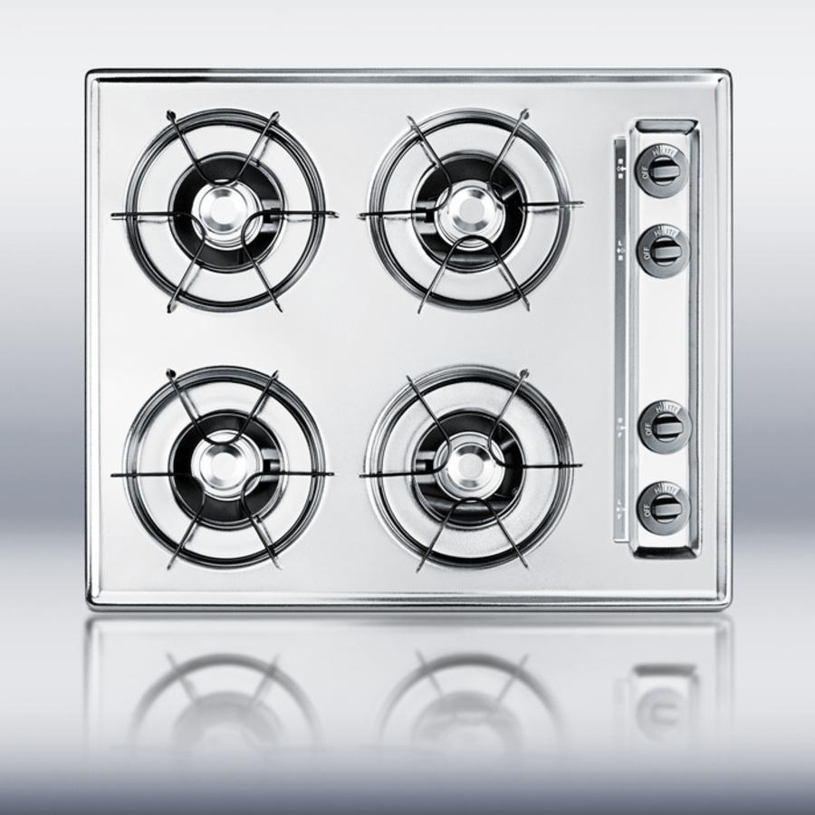 24" Wide 4-burner Gas Cooktop