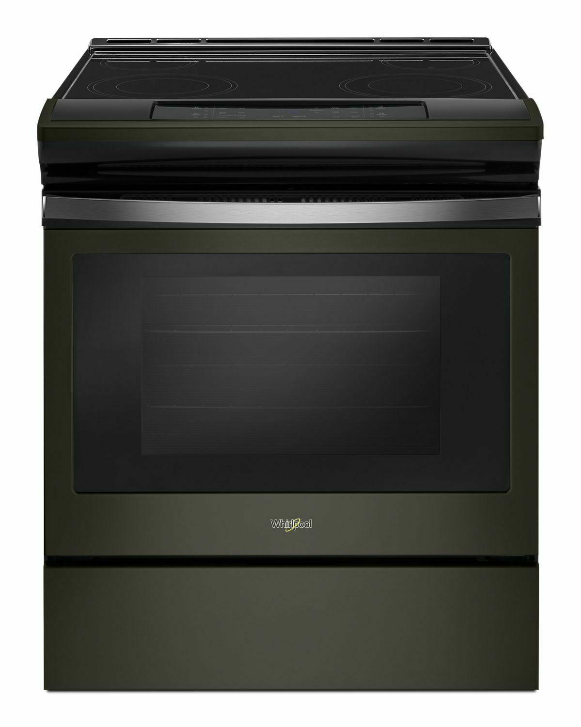 4.8 cu. ft. Guided Electric Front Control Range With The Easy-Wipe Ceramic Glass Cooktop - Black Stainless