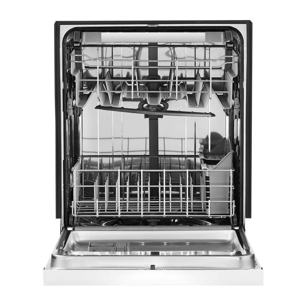 Stainless steel dishwasher with third level rack