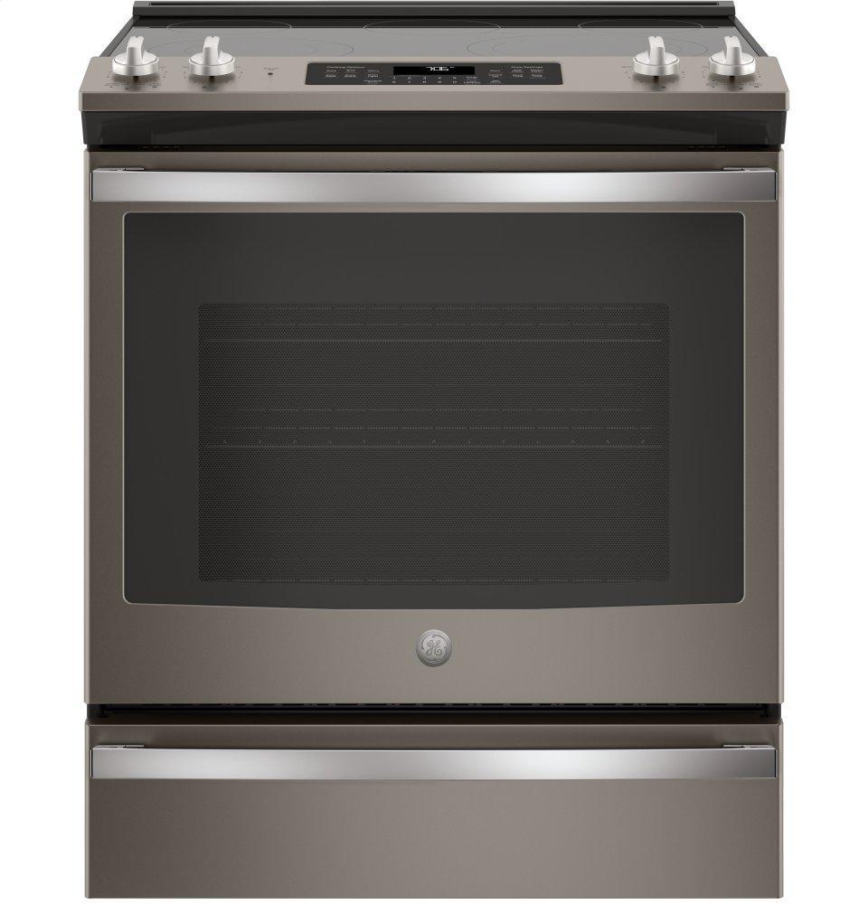 GE® 30" Slide-In Electric Convection Range