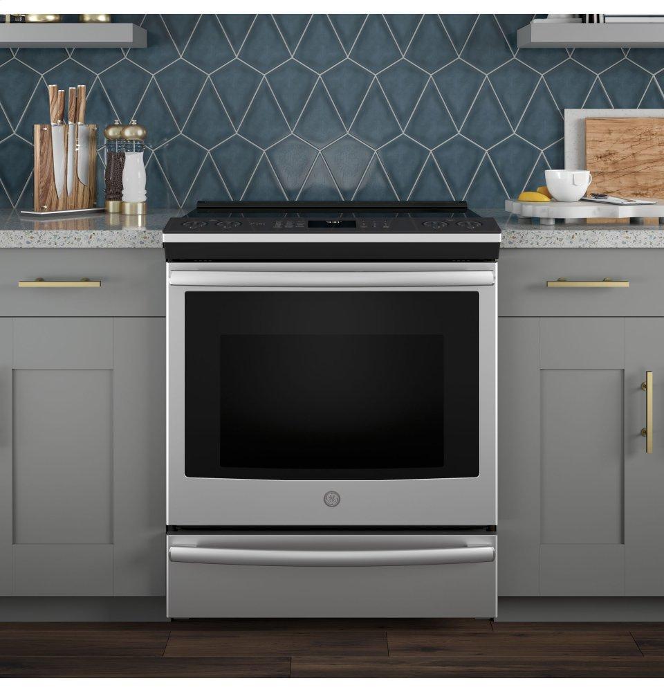 GE Profile™ 30" Smart Slide-In Front-Control Induction and Convection Range