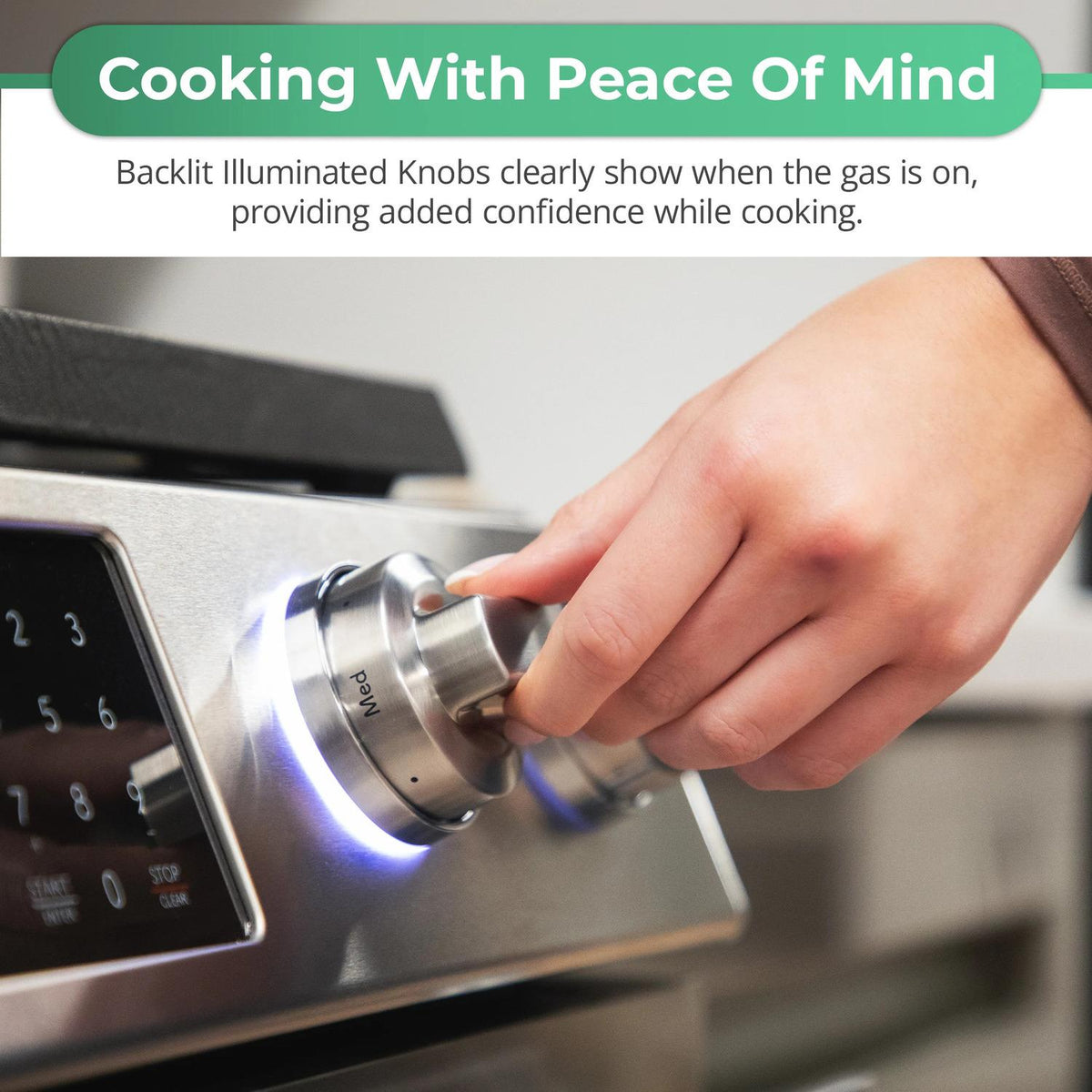 30 in. 5 Burner 6.1 cu. ft. Slide-in Gas Range with True European Convection