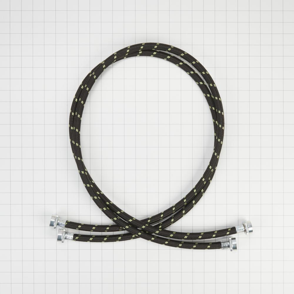 5' Braided washer fill hoses with 2 female connections - 2 pack