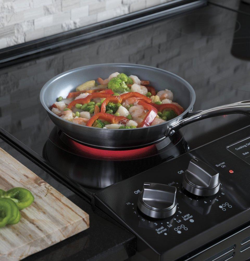 GE® 30" Slide-In Electric Convection Range