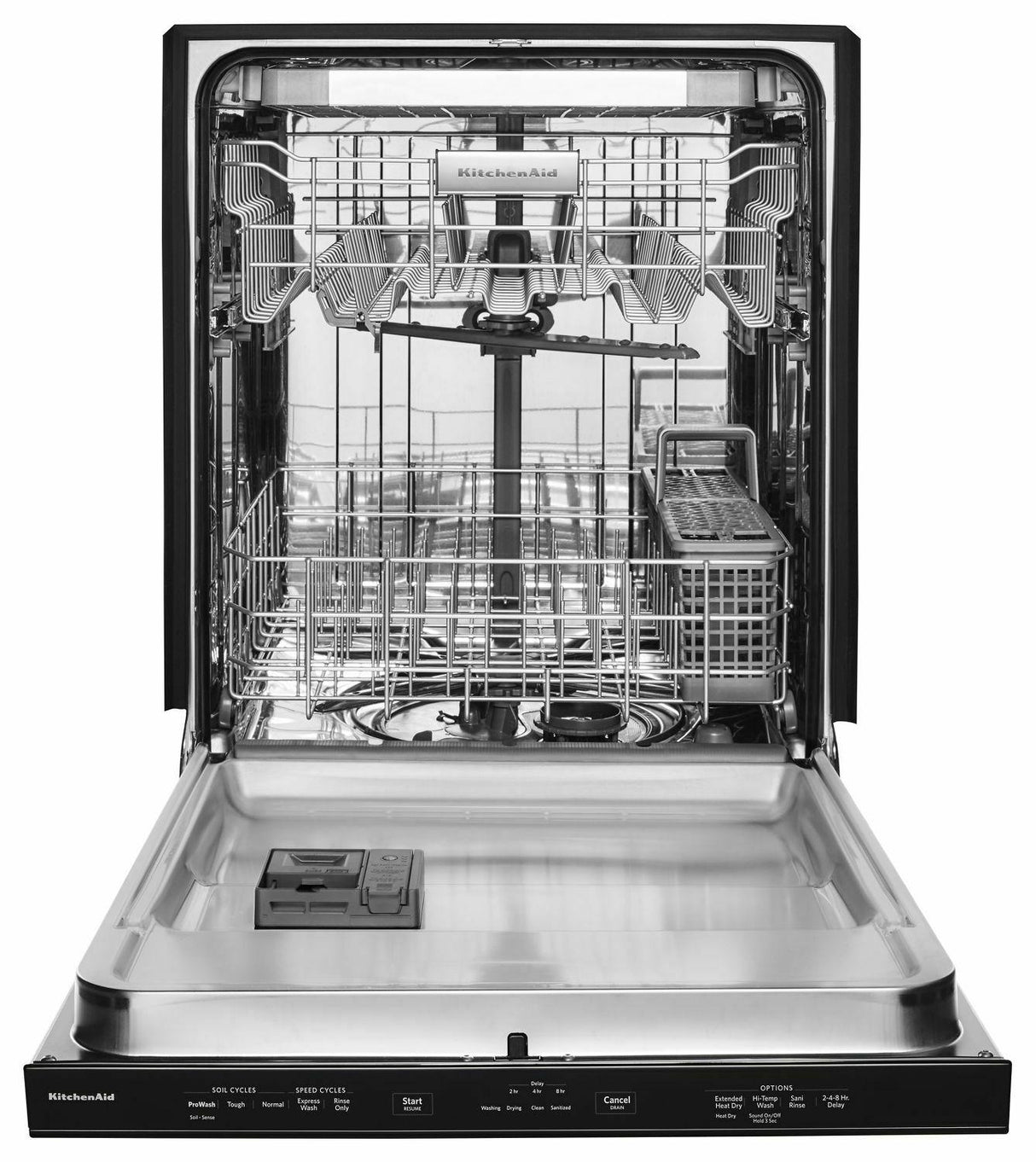 46 DBA Dishwasher with Third Level Rack and PrintShield™ Finish, Pocket Handle - Black Stainless Steel with PrintShield™ Finish