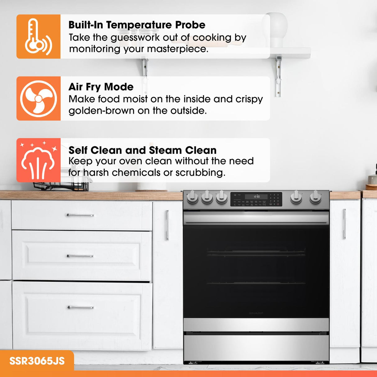 30 in. Electric Convection Slide-In Range with Air Fry