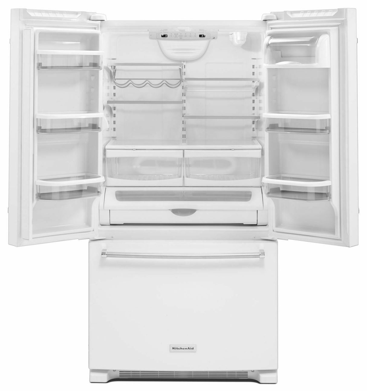 25 Cu. Ft. 36-Width Standard Depth French Door Refrigerator with Interior Dispense - White