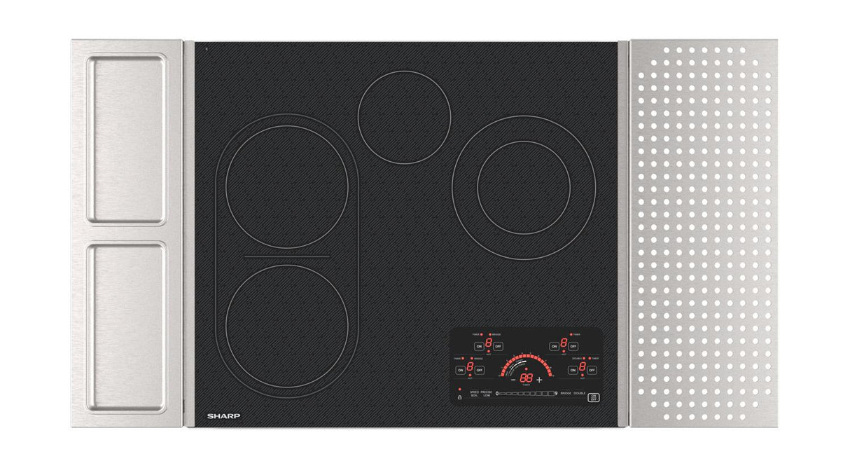 24 in. Drop-In Radiant Cooktop with Side Accessories