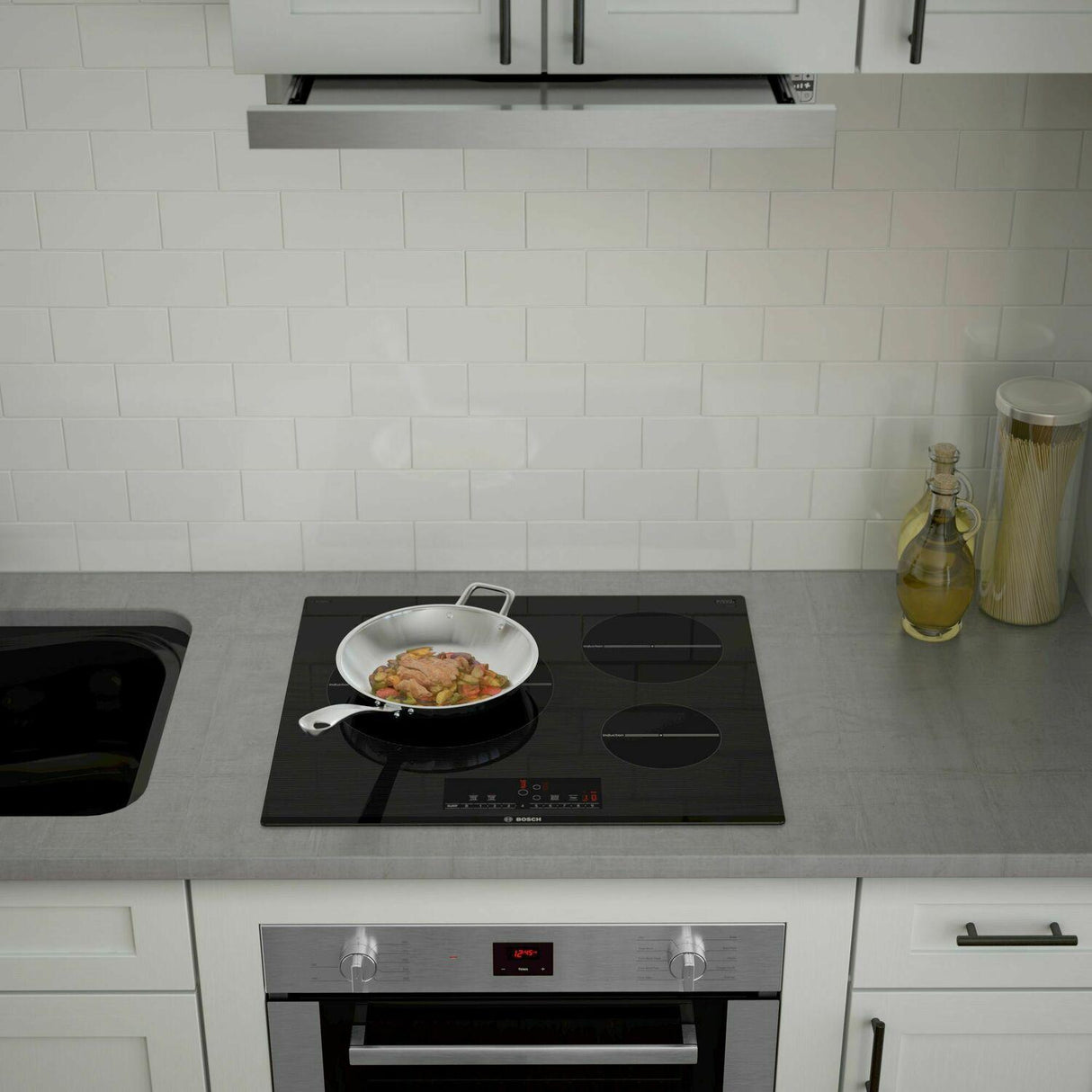 500 Series Induction Cooktop 24'' Black, surface mount without frame NIT5469UC