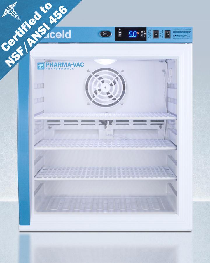1 CU.FT. Compact Vaccine Refrigerator, Certified To Nsf/ansi 456 Vaccine Storage Standard
