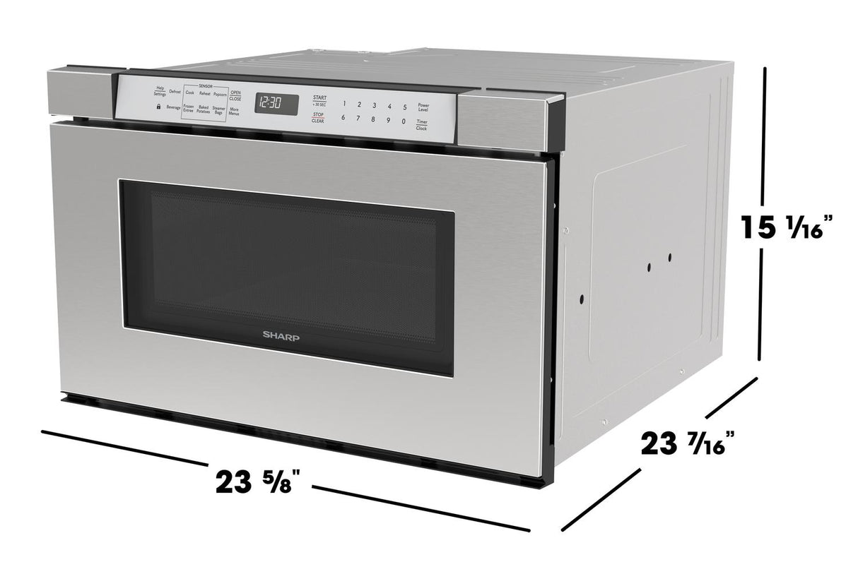 Sharp 24 in. 1.2 cu. ft. Built-In Microwave Drawer™ Oven in Stainless Steel