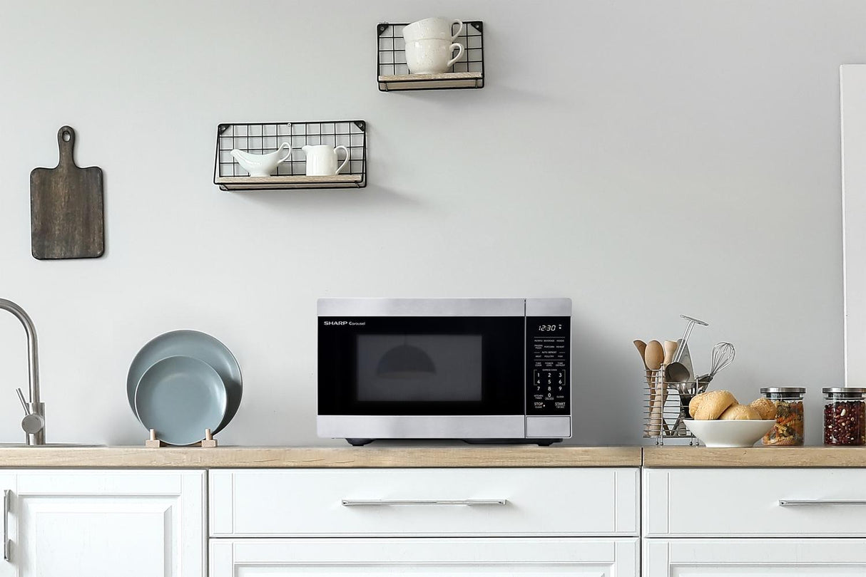 Sharp 0.9 cu. ft. 900W Stainless Steel Countertop Microwave Oven