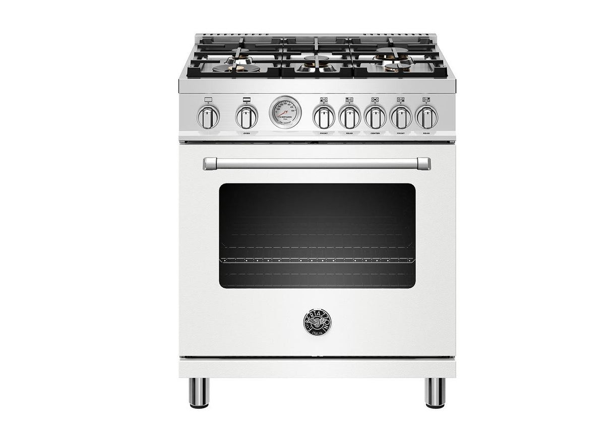 30 inch All Gas Range, 5 Burners Bianco Matt